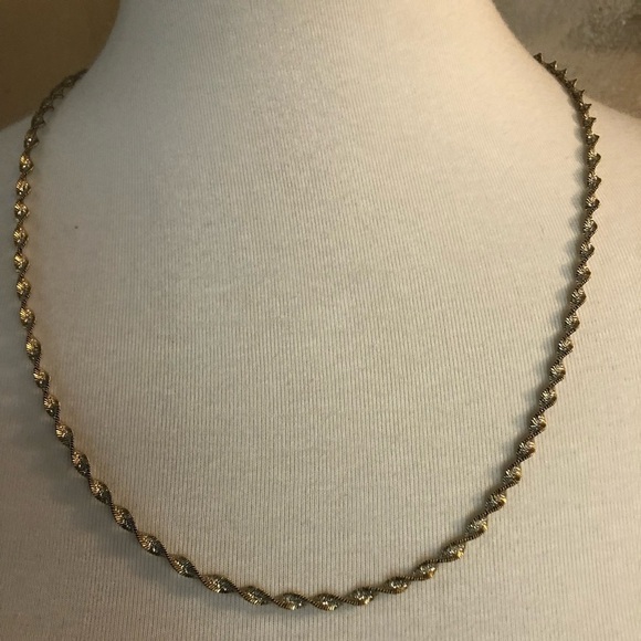 Sterling 925 Silver and Gold Necklace and Bracelet Set - Picture 1 of 12